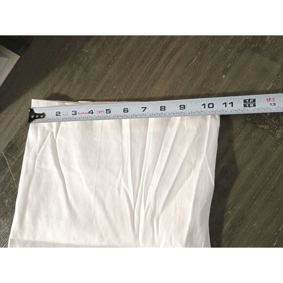 Calvin Klein White 3/4 Wide Leg With Belt Size M Linen Rayon Blend Women's Pants - Picture 9 of 9